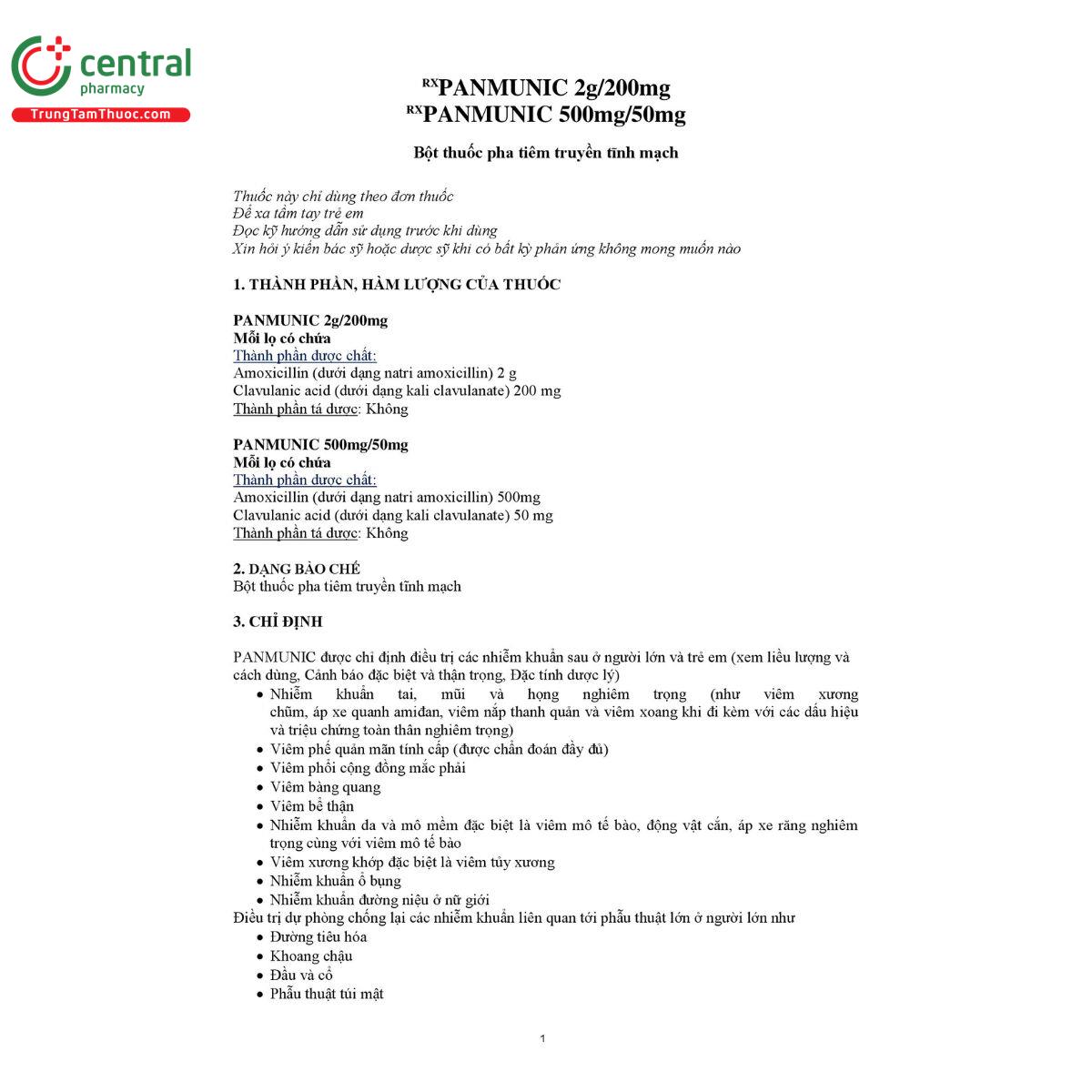 panmunic 2g 200mg 4 B0141