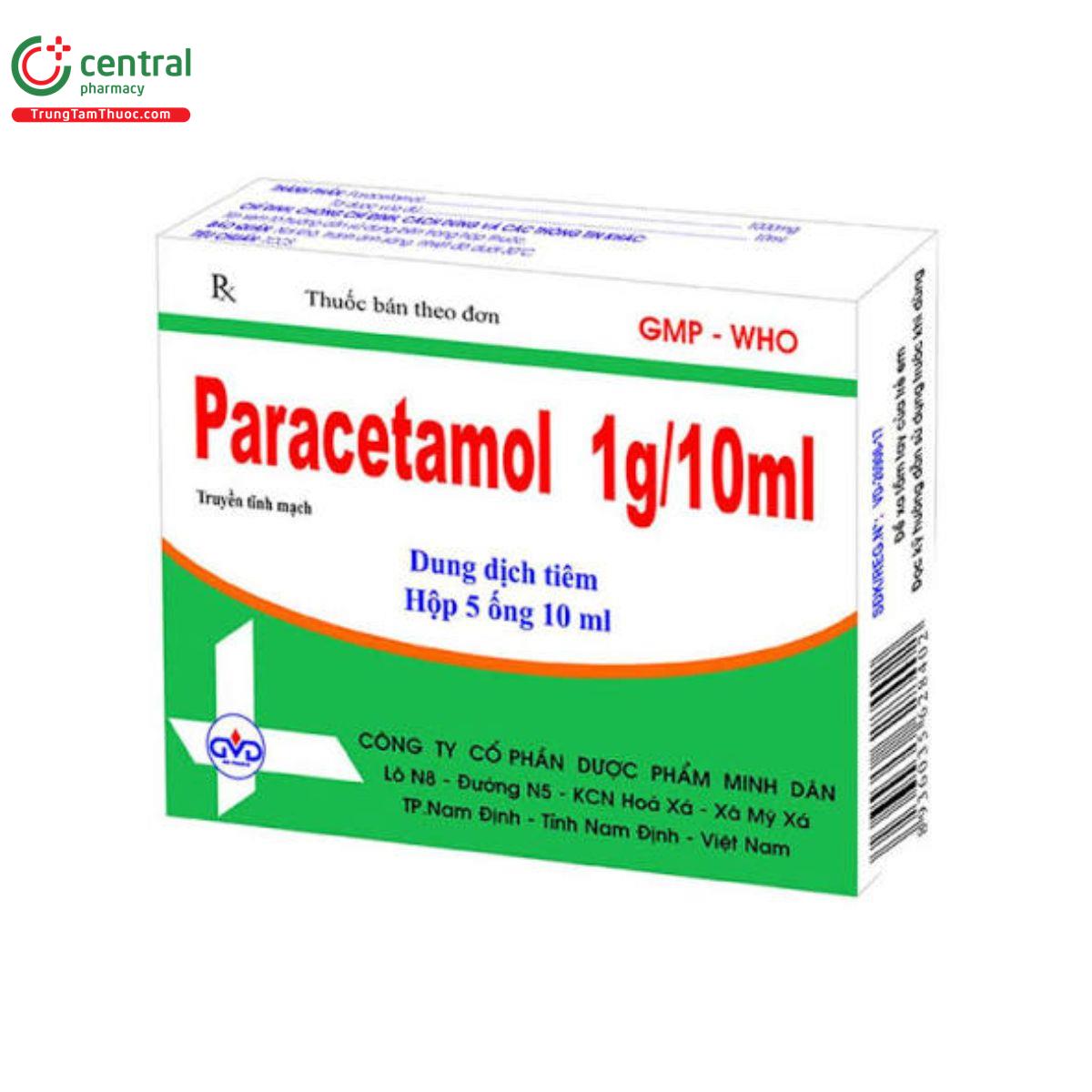 paracetamol 1g 10ml minh dan 1 A0161 paracetamol 1g 10ml minh dan 1 A0161