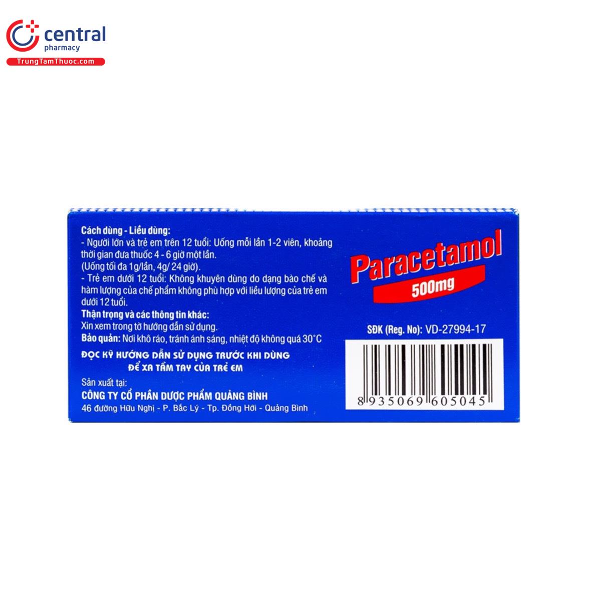 paracetamol 500 quapharco 11 F2062