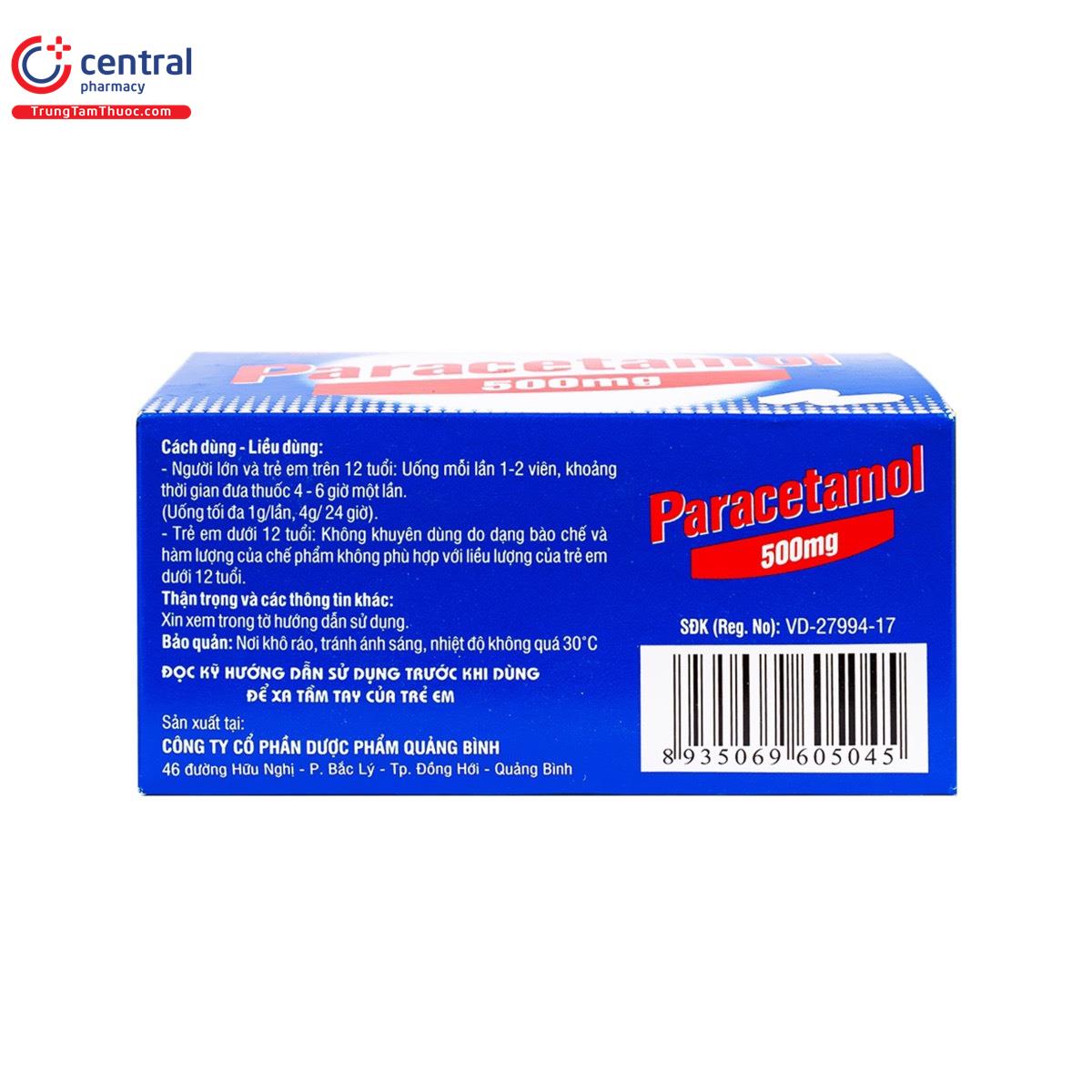 paracetamol 500 quapharco 8 U8644