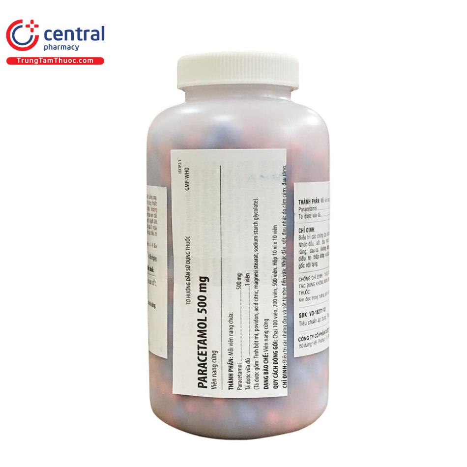 Paracetamol 500mg Dược Cửu Long