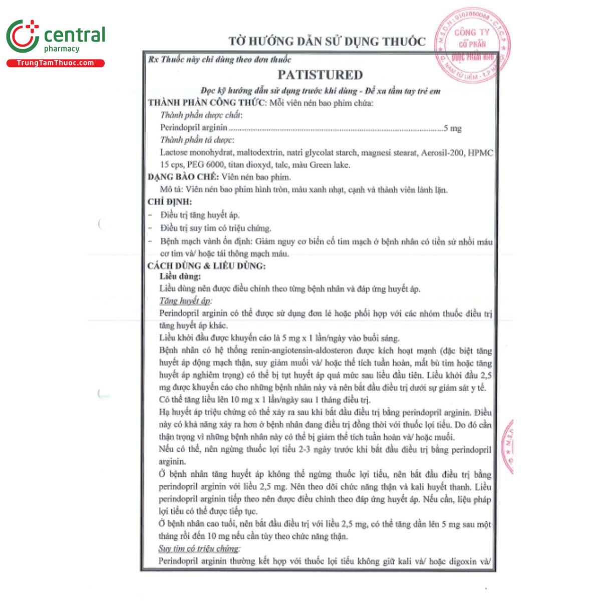 patistured 5mg 3 E2723