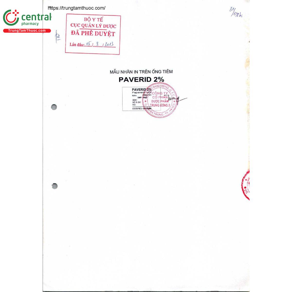 paverid 20mg 4 V8003 paverid 20mg 4 V8003