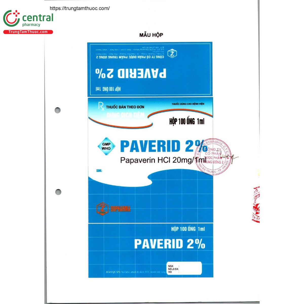 paverid 20mg 5 J3287 paverid 20mg 5 J3287