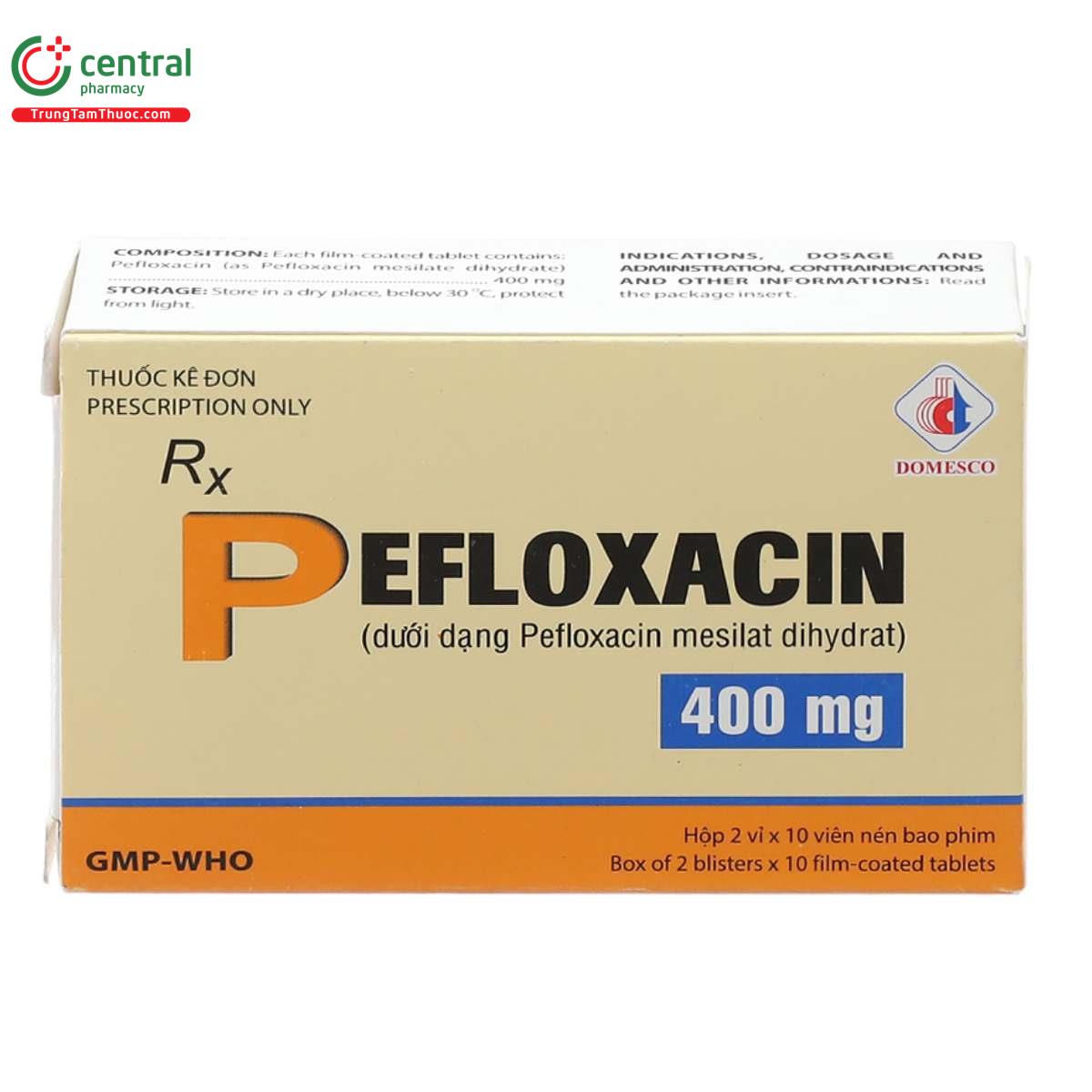 pefloxacin 400mg domesco 1 V8654