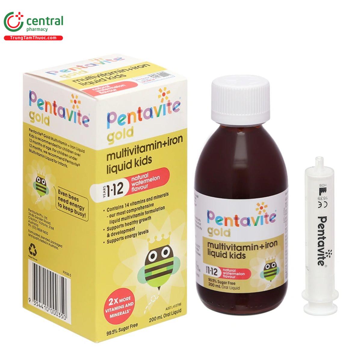 pentavite gold multivitamin iron liquid kids 2 B0235