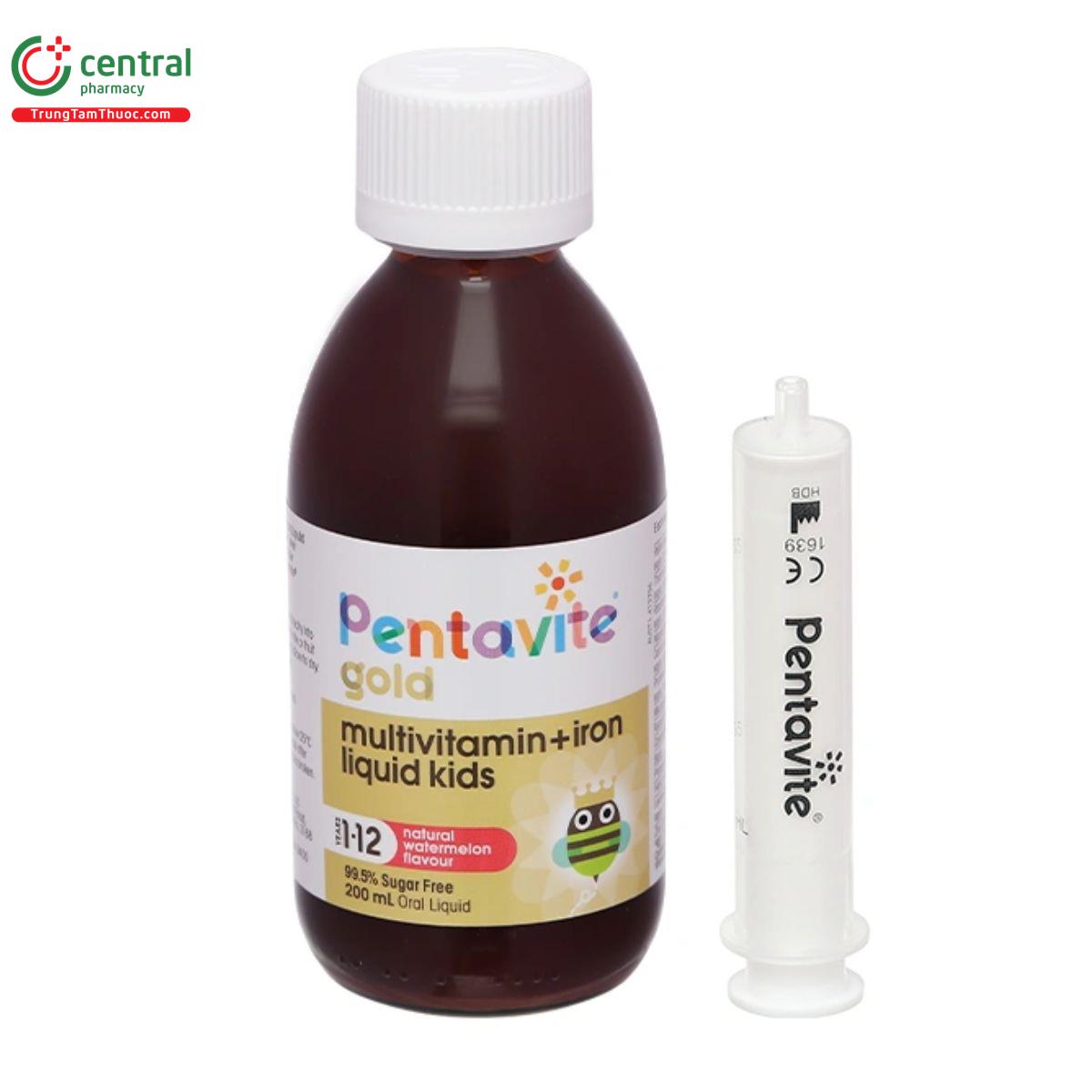 pentavite gold multivitamin iron liquid kids U8420