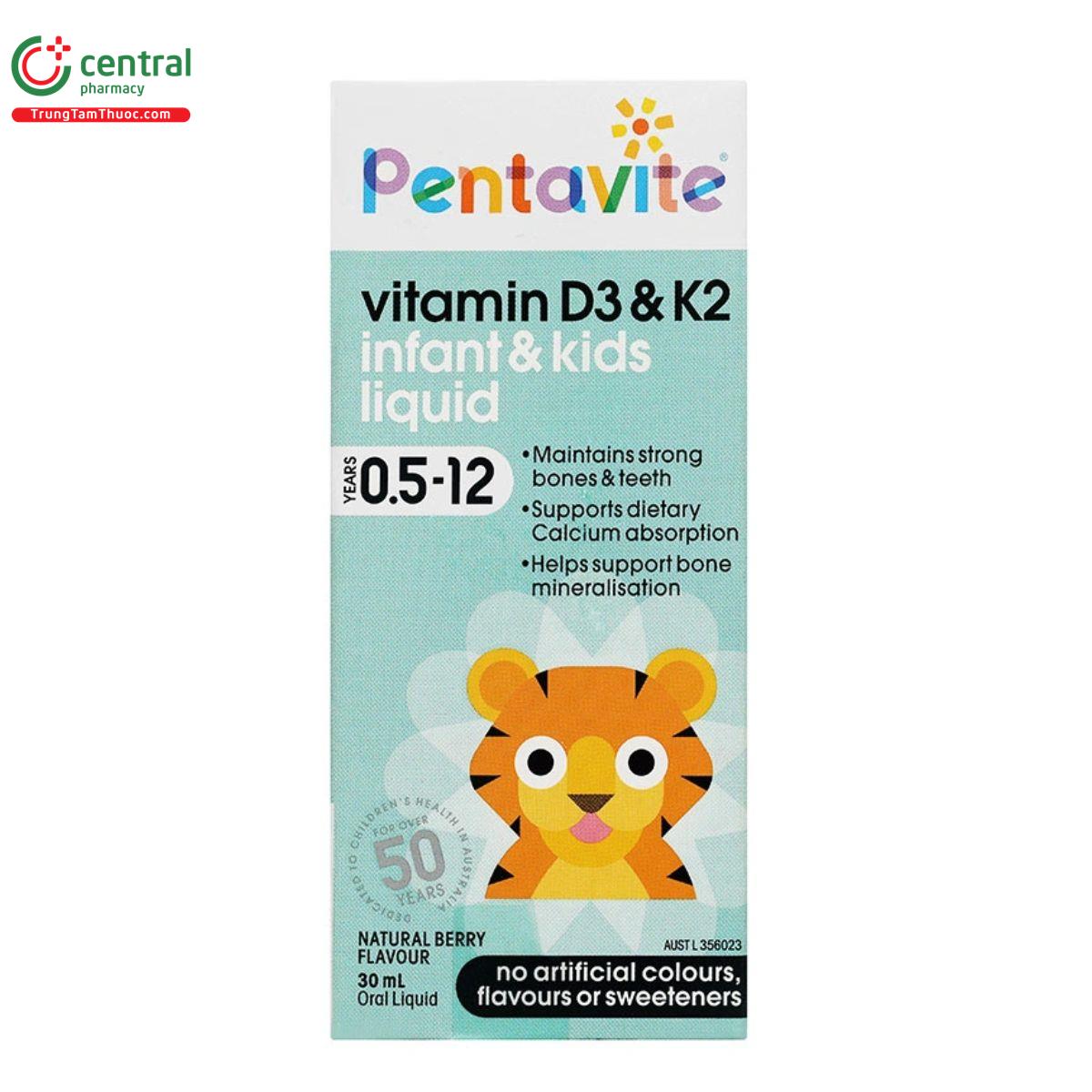 pentavite vitamin d3 k2 infant and kids liquid 3 O5134