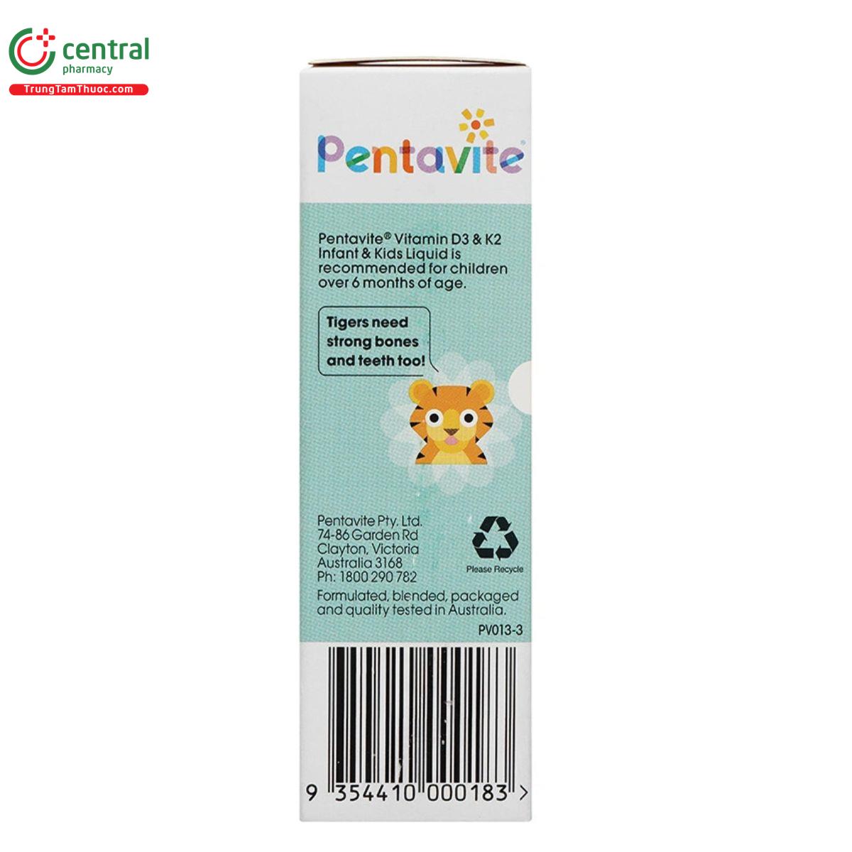 pentavite vitamin d3 k2 infant and kids liquid 8 L4242