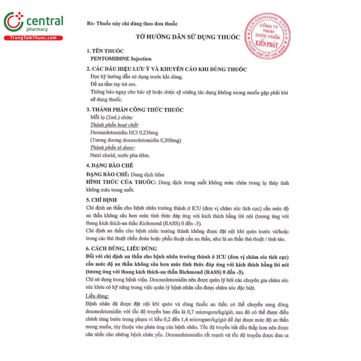 pentomidine injection 3 V8514 pentomidine injection 3 V8514