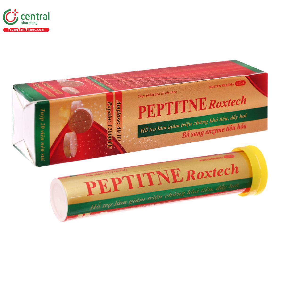 Thuốc Peptitne Roxtech - bổ sung men tiêu hóa, giảm đầy hơi, khó tiêu