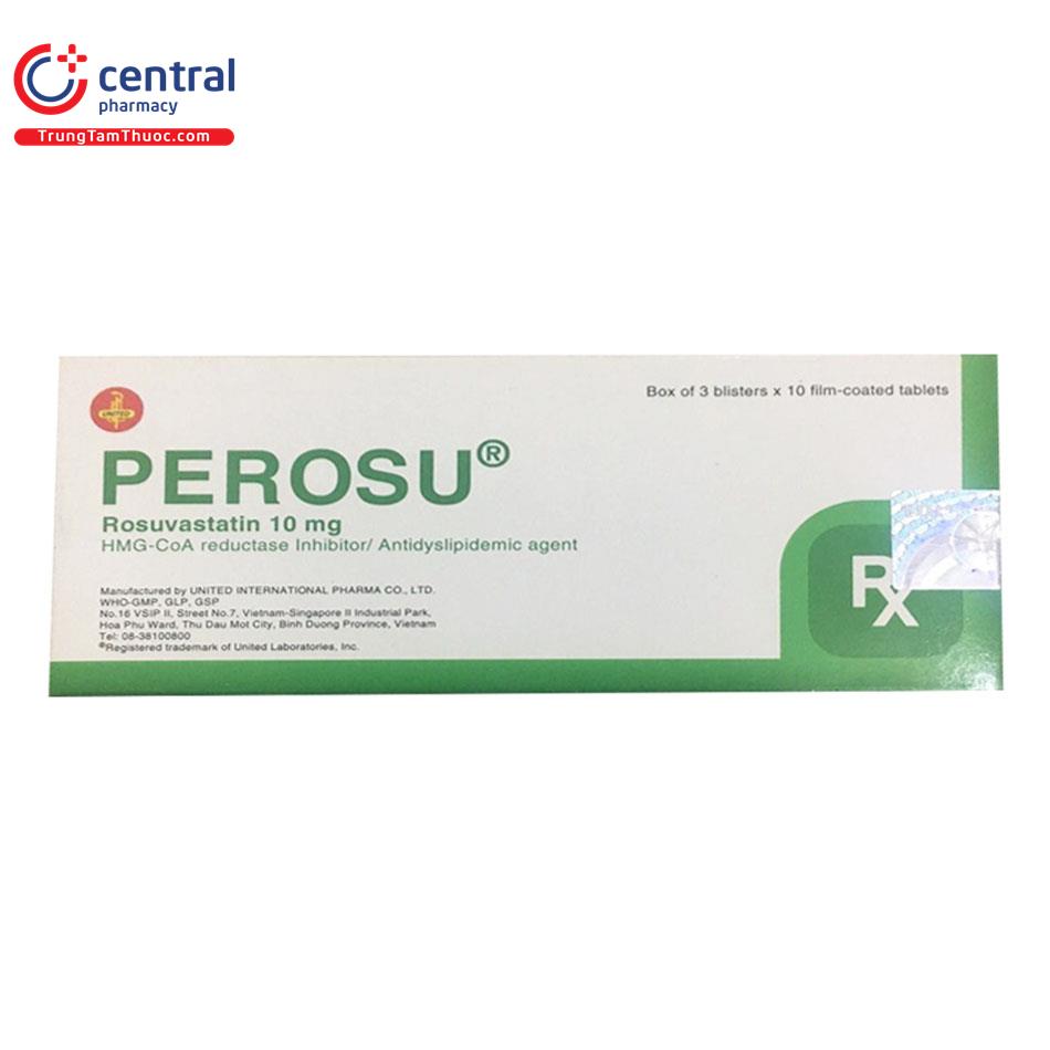 [CHÍNH HÃNG] Thuốc Perosu 10mg hạ mỡ máu, phòng xơ vữa động mạch