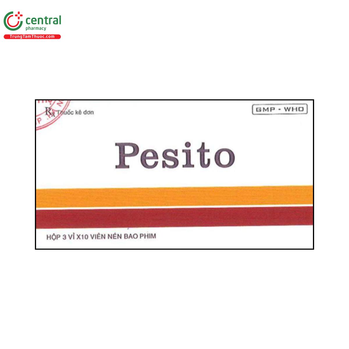 Thuốc Pesito điều trị suy nhược cơ thể, bổ sung L-Arginin, vitamin B1, B6