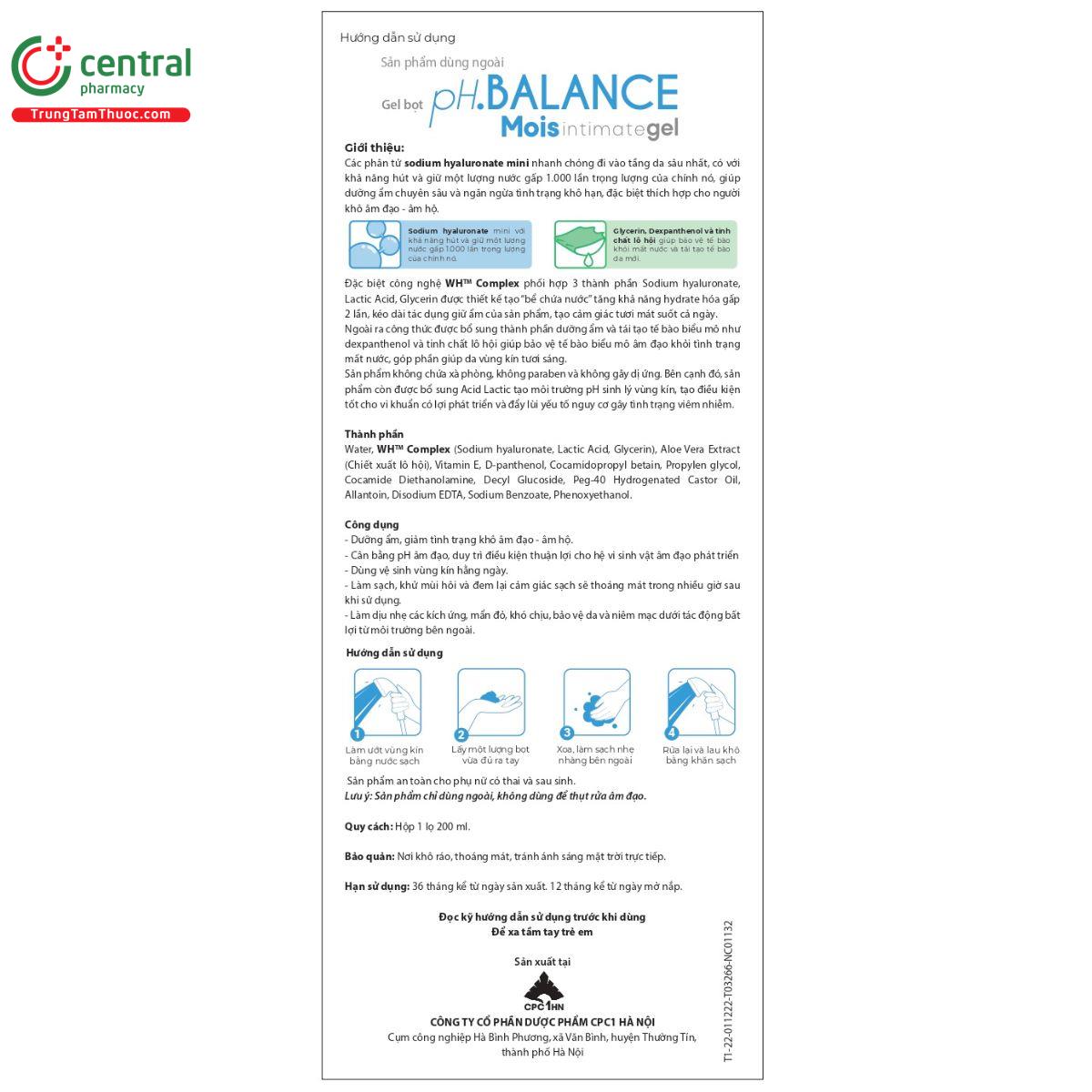 ph balance mois intimate gel 6 K4758 ph balance mois intimate gel 6 K4758