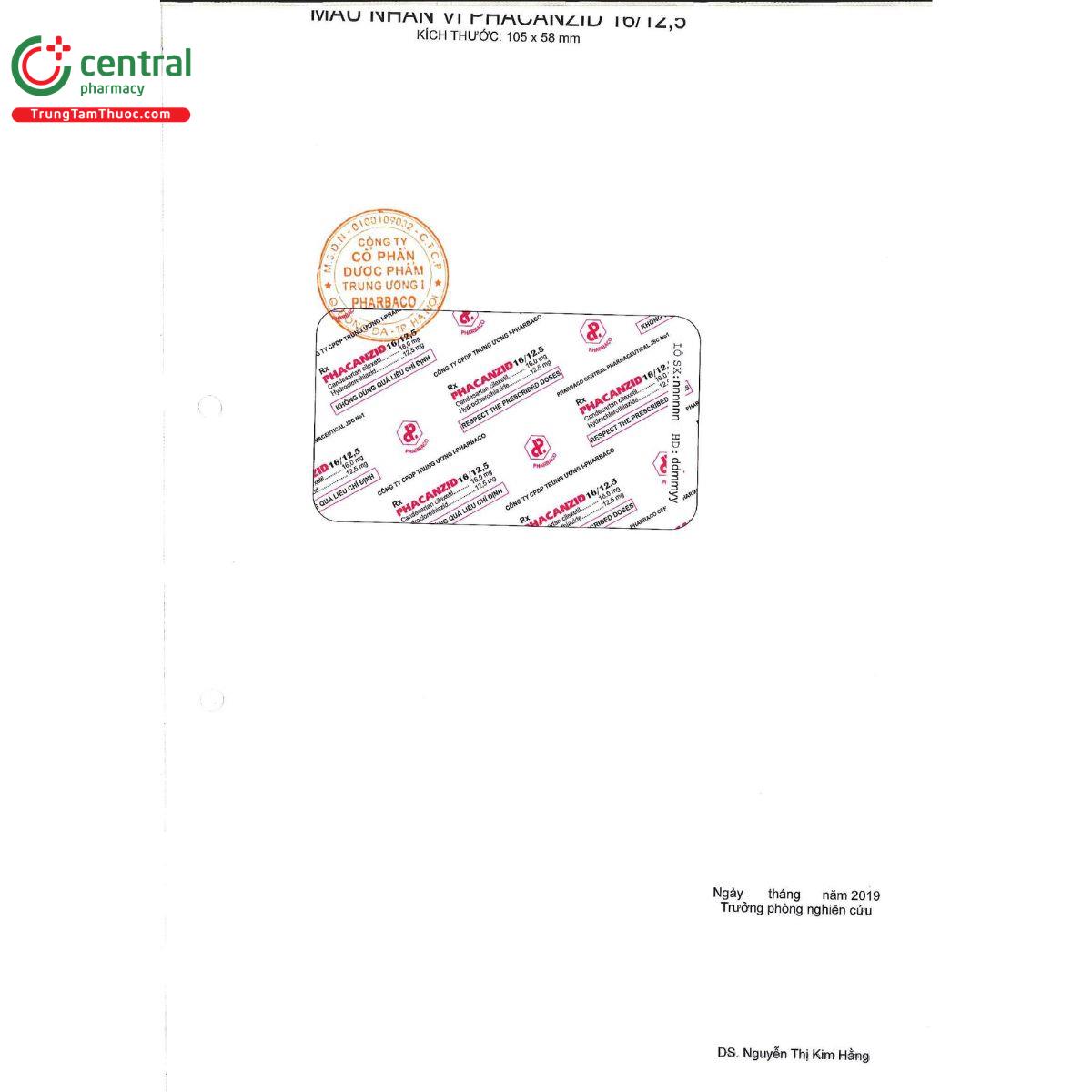 phacanzid 16 125 3 T8884 phacanzid 16 125 3 T8884