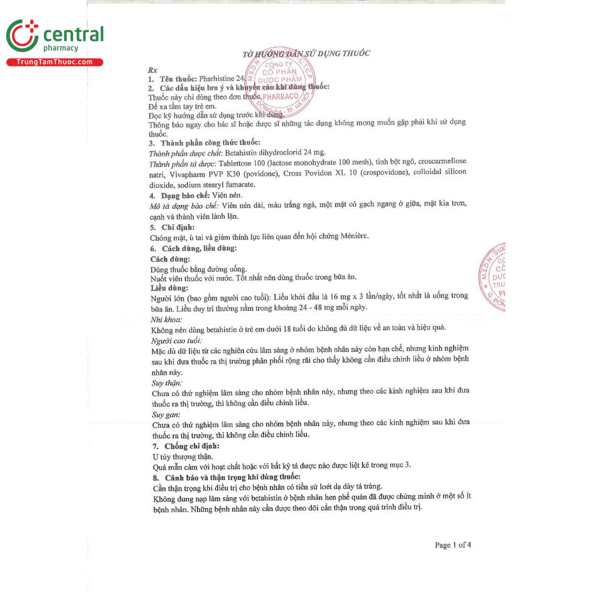 pharhistine 24 4 O5718