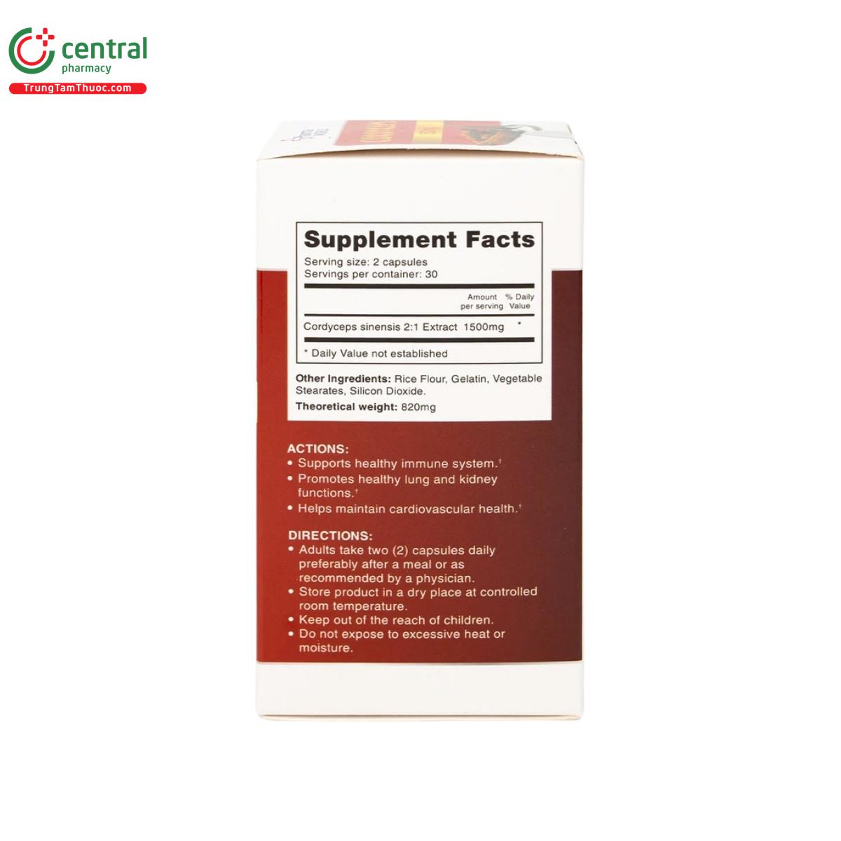 pharma world cordyceps 1500mg 5 H3362