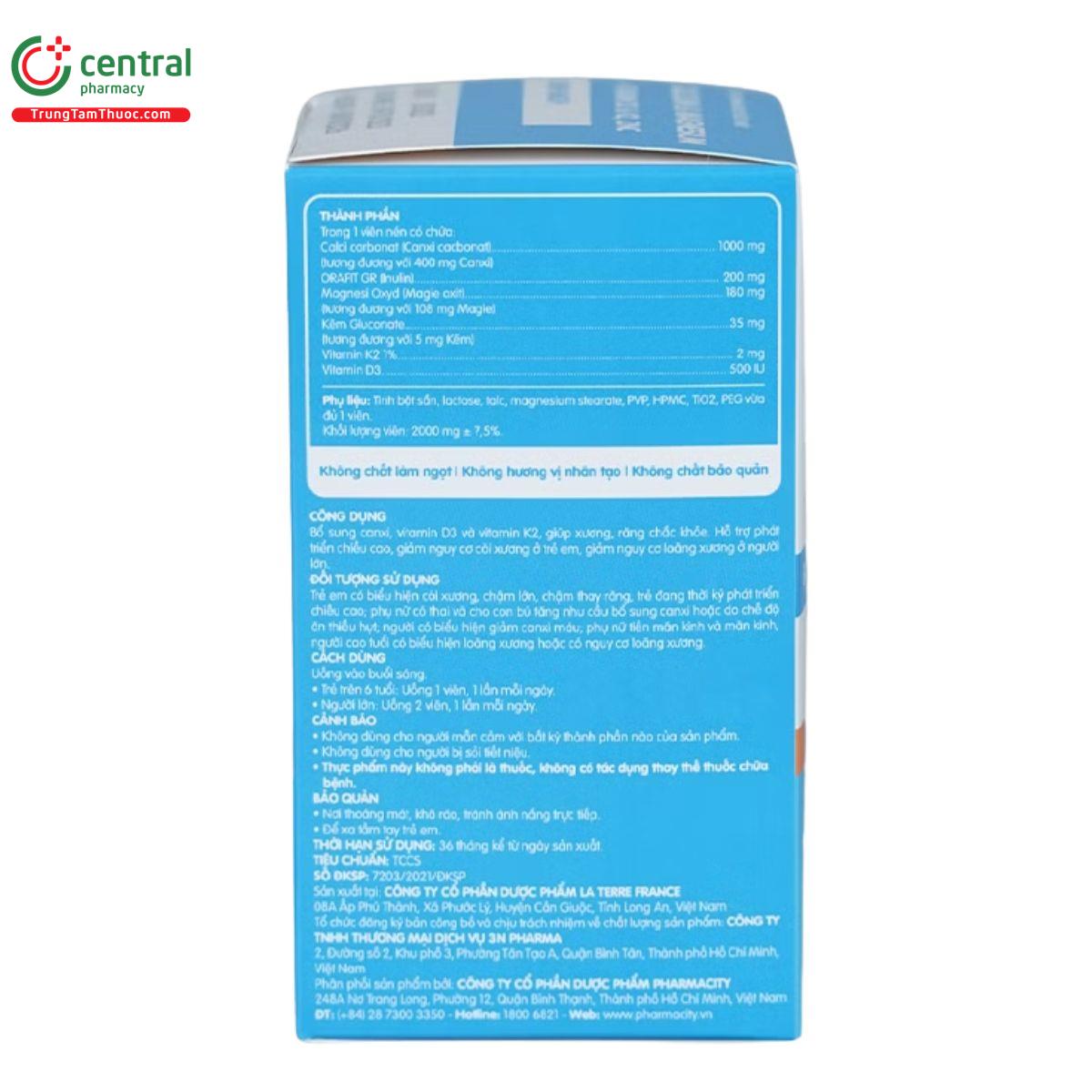 pharmacity calcium magnesium vitamin d3 k2 zinc 6 E1677 pharmacity calcium magnesium vitamin d3 k2 zinc 6 E1677
