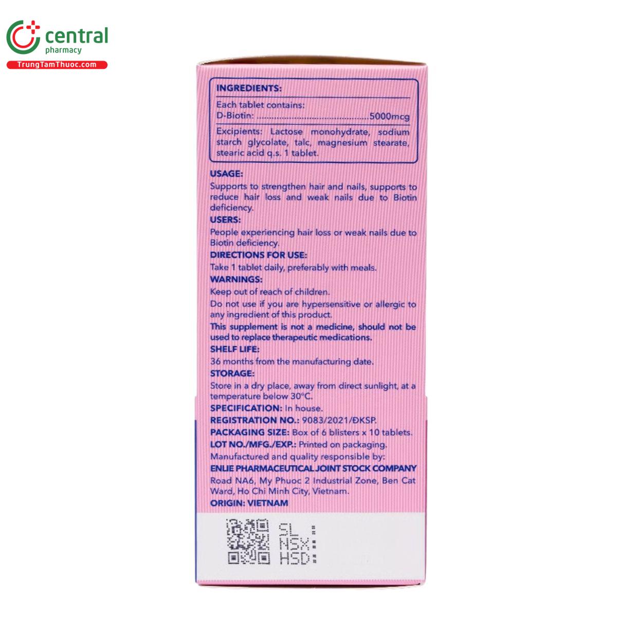 pharmacity super biotin 5000mcg 4 G2505