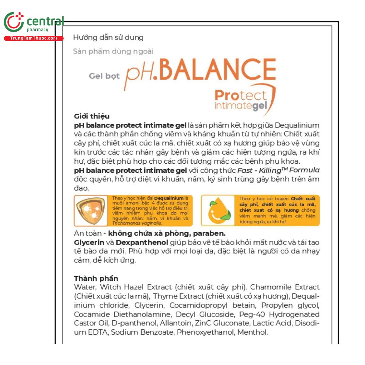 phbalance protect intimate gel 6 Q6103