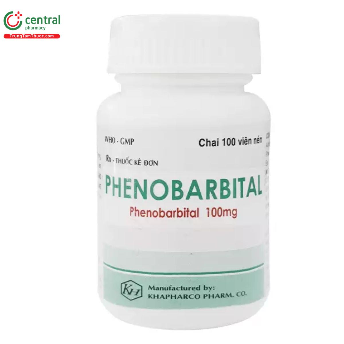 phenobarbital 100mg khapharco A0718