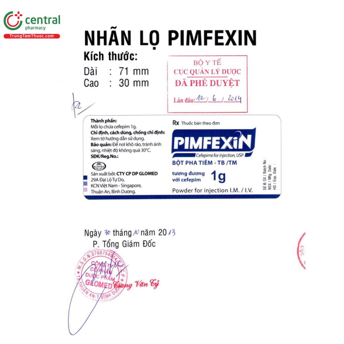 pimfexin 1g 3 J3613 pimfexin 1g 3 J3613