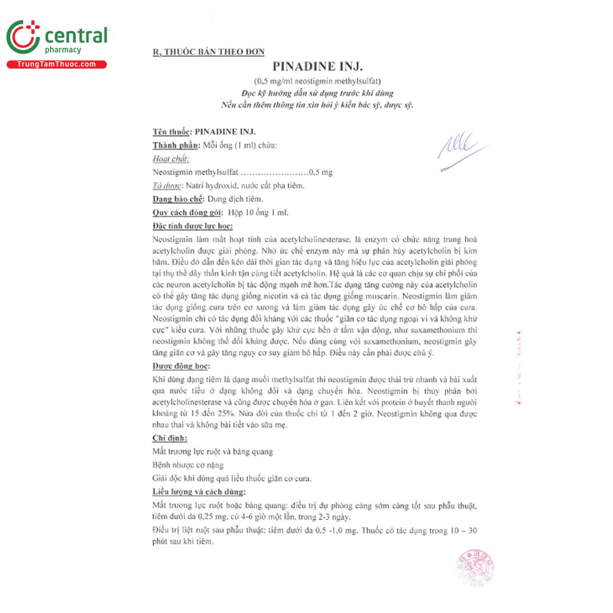 pinadine inj 5 C1476 pinadine inj 5 C1476