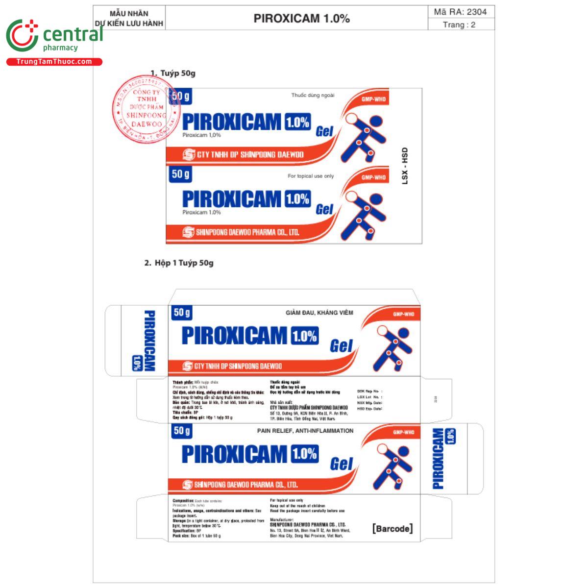 piroxicam 1 0 shinpoong daewoo 1 V8555 piroxicam 1 0 shinpoong daewoo 1 V8555
