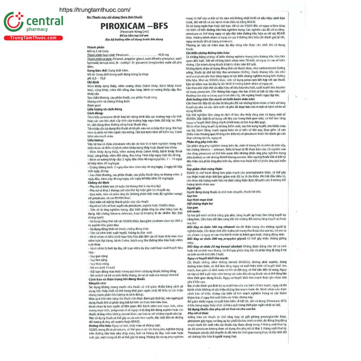 piroxicam bfs 4 F2760 piroxicam bfs 4 F2760