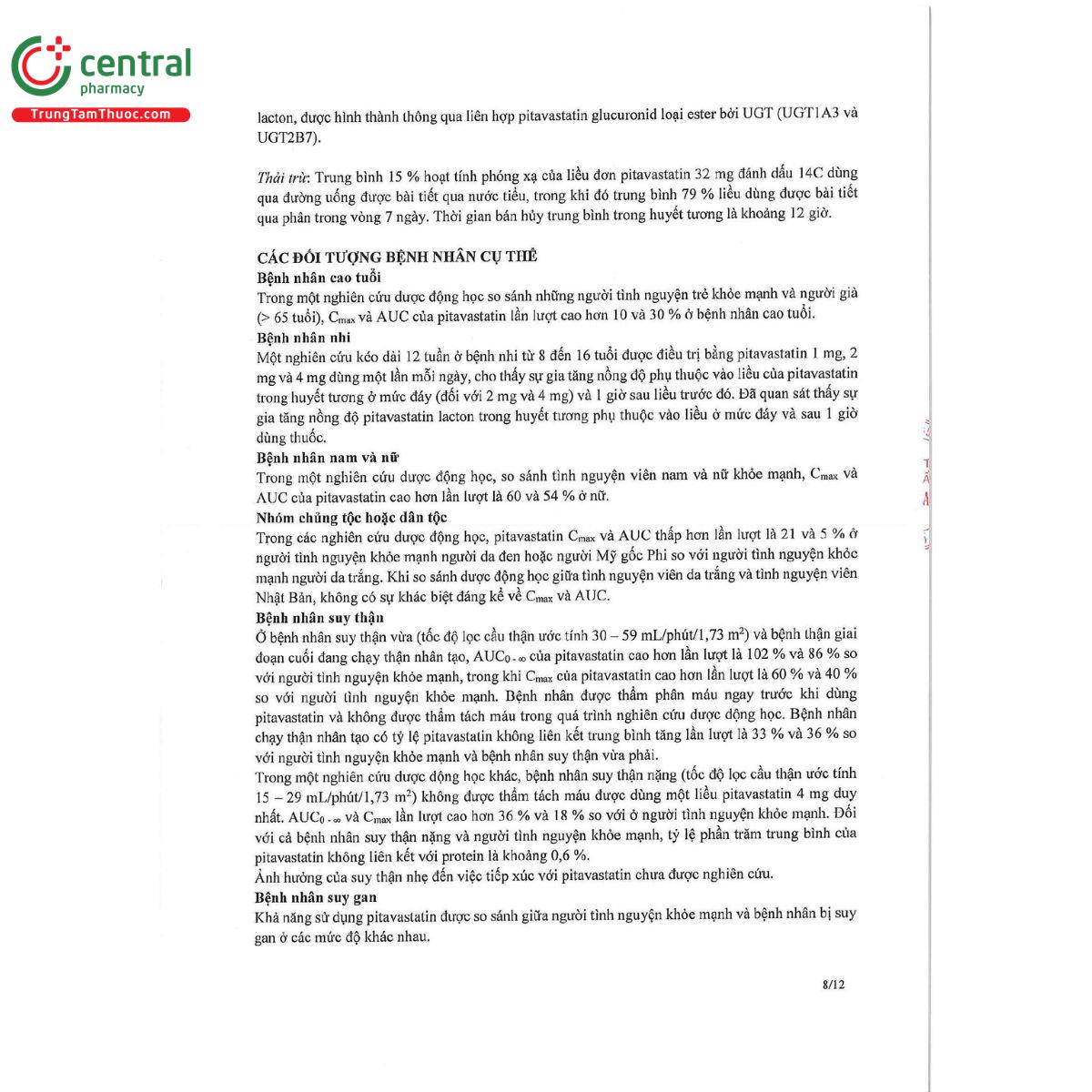 pitavastatin 4 us pharma 10 U8421