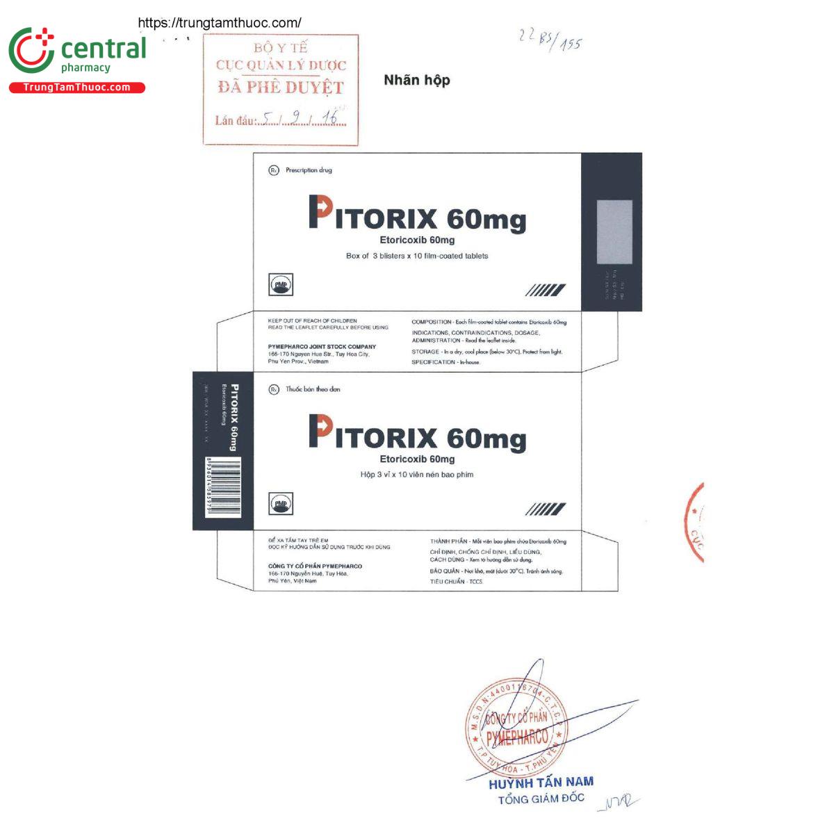 pitorix 60mg 5 P6050 pitorix 60mg 5 P6050