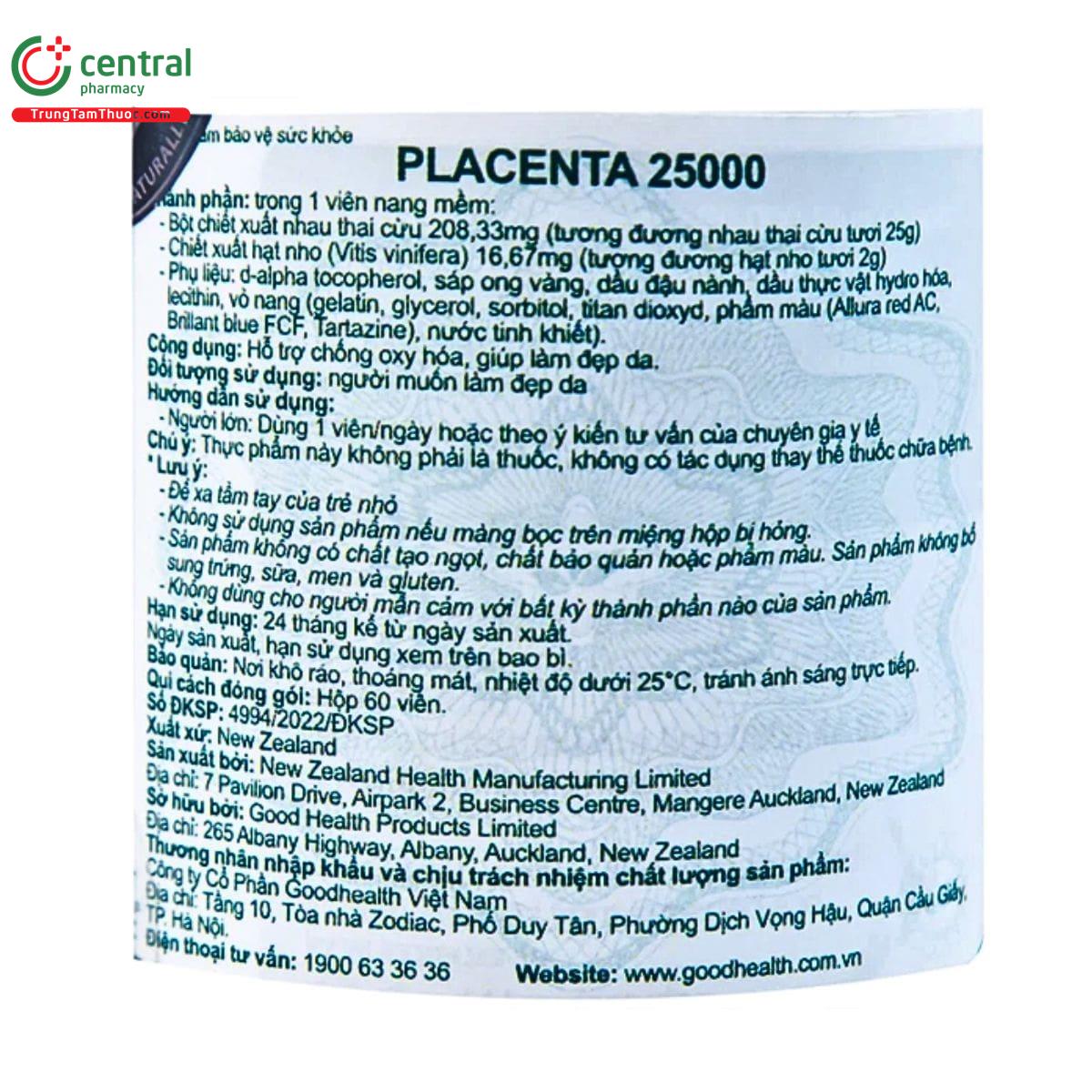 placenta 25000 plus grape seed 7 C0776