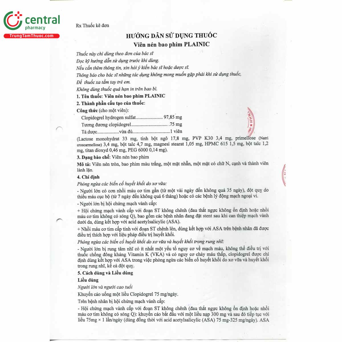 plainic 75mg 3 J3744