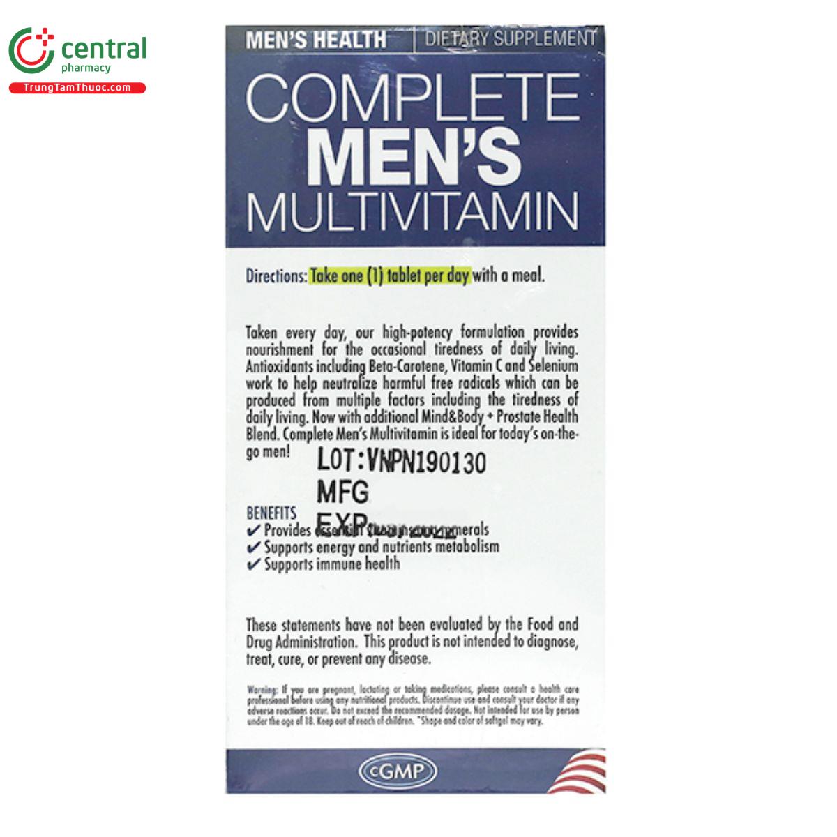 pnplus mens complete multivitamin 7 V8024