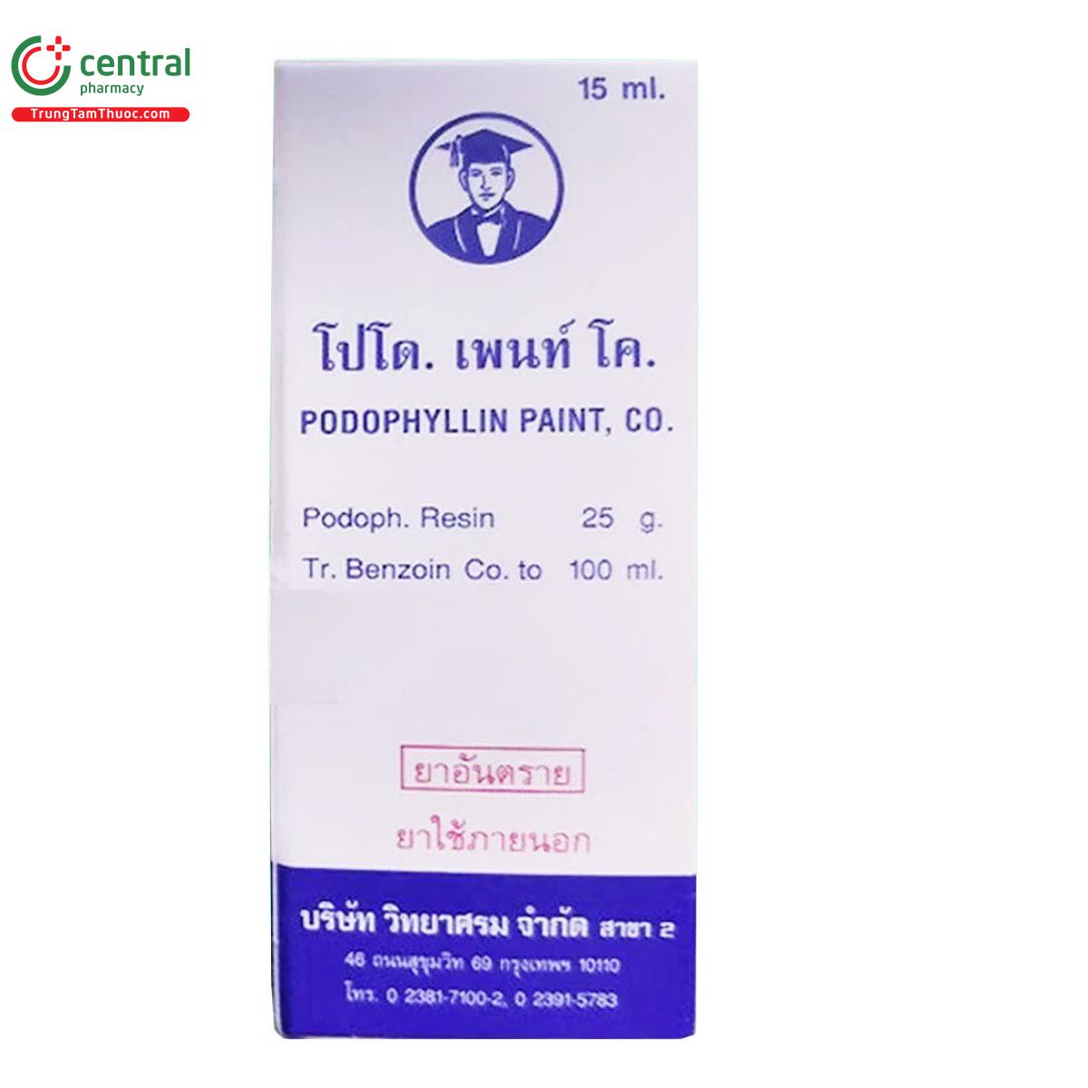 Thuốc Podophyllin 25 điều trị mụn cơm, mụn cóc, tình trạng sùi mào gà