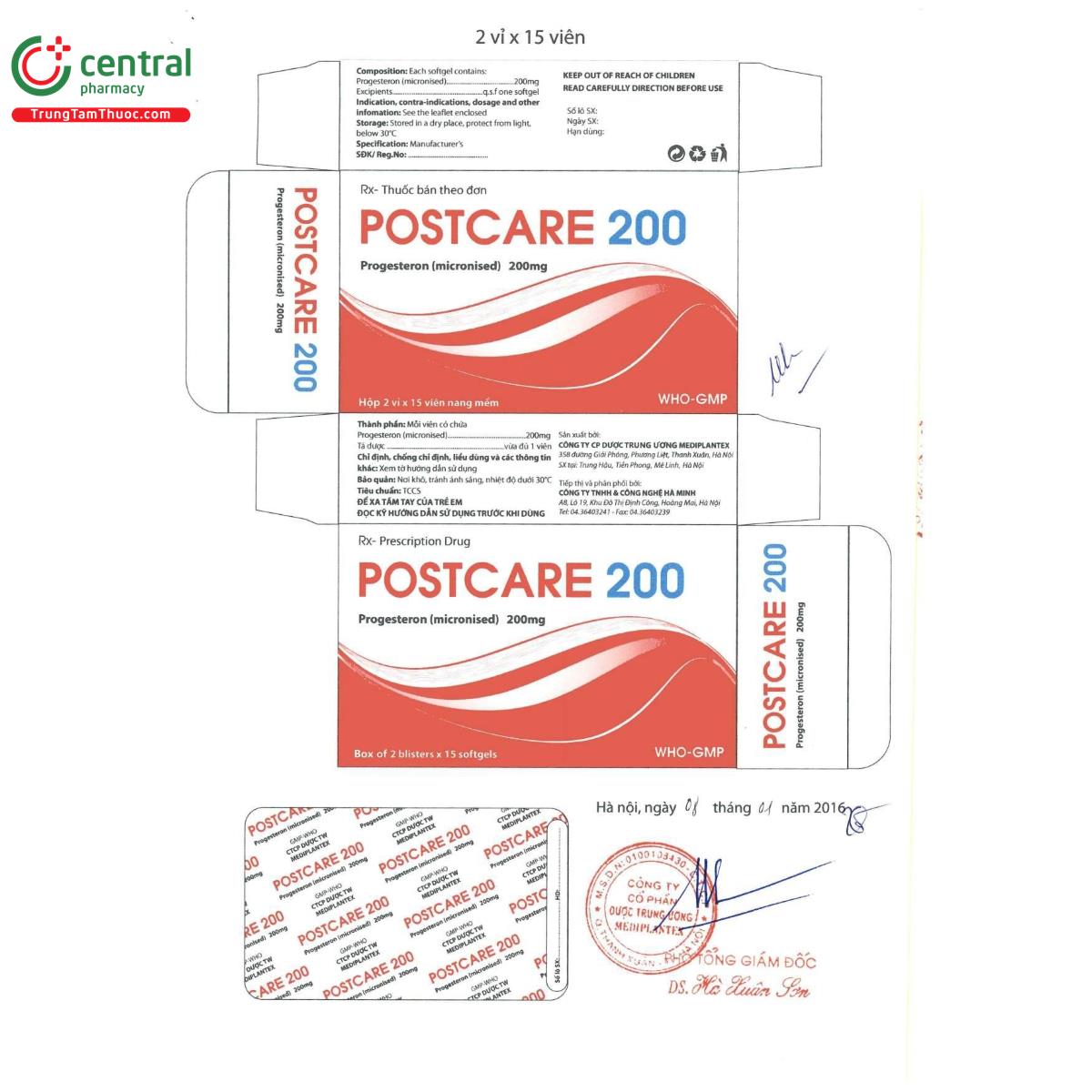 postcare 200 7 D1827