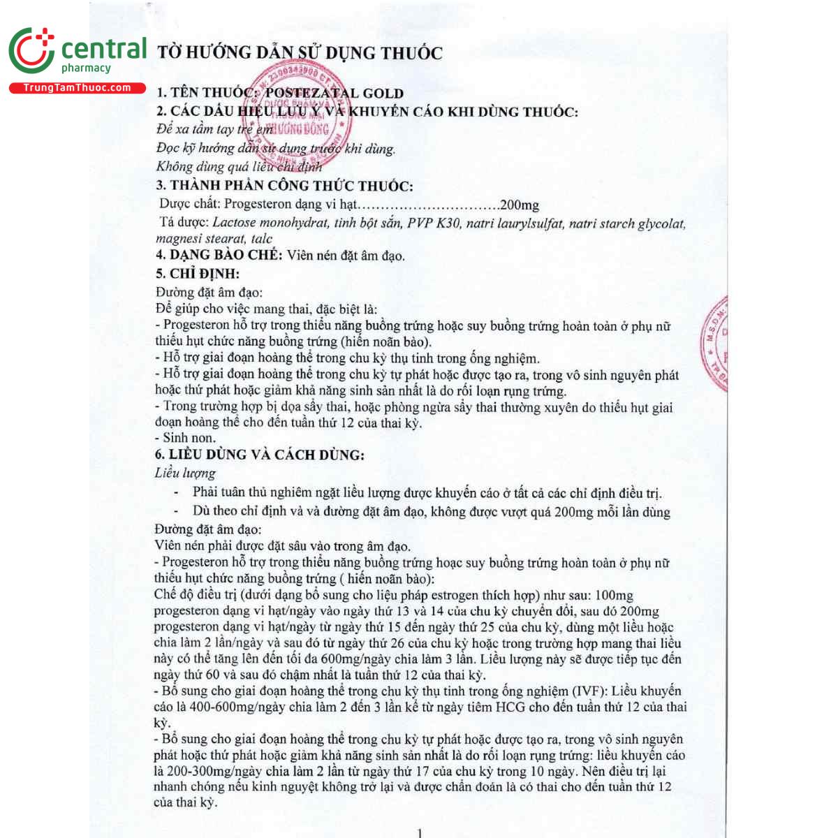 postezatal gold 200mg 4 H2537