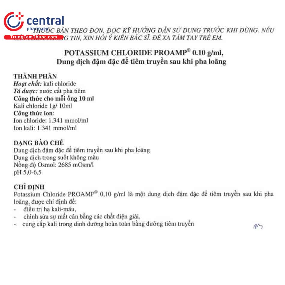 potassium chloride proamp 6 D1450