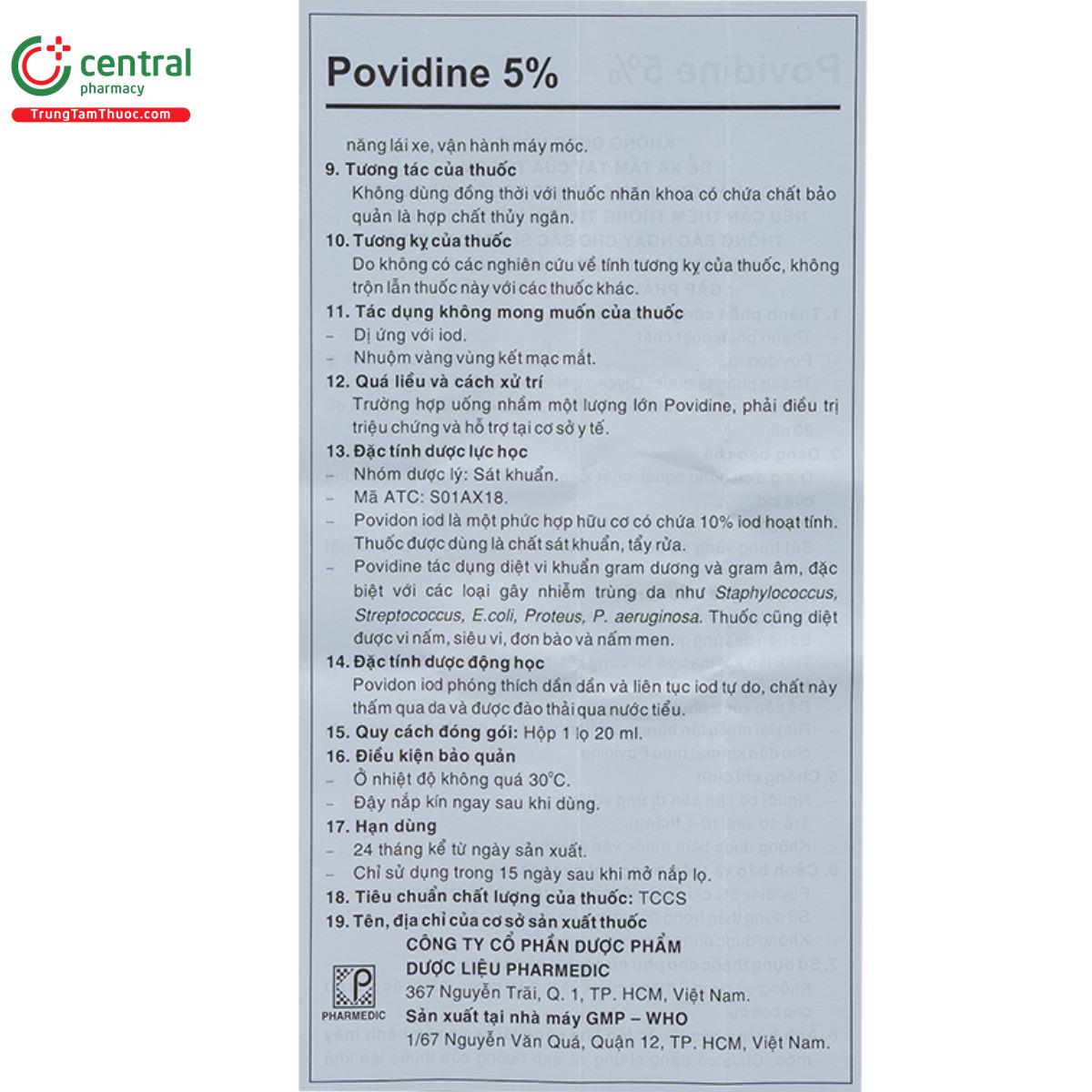 povidine 5 pharmedic 11 K4414 povidine 5 pharmedic 11 K4414