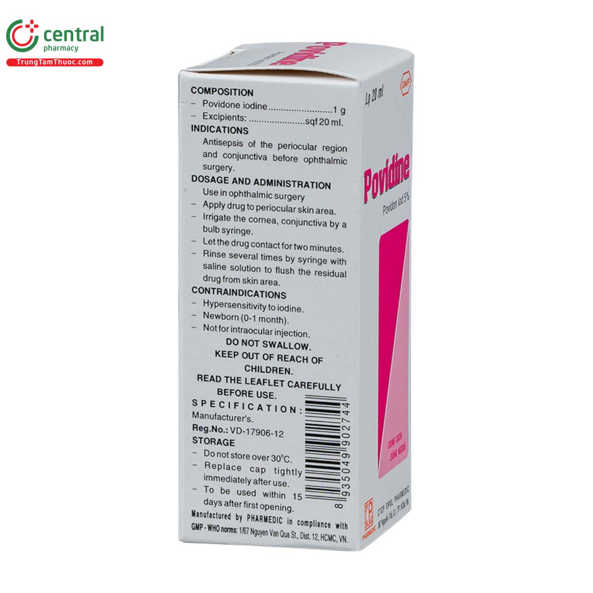 povidine 5 pharmedic 4 L4722 povidine 5 pharmedic 4 L4722