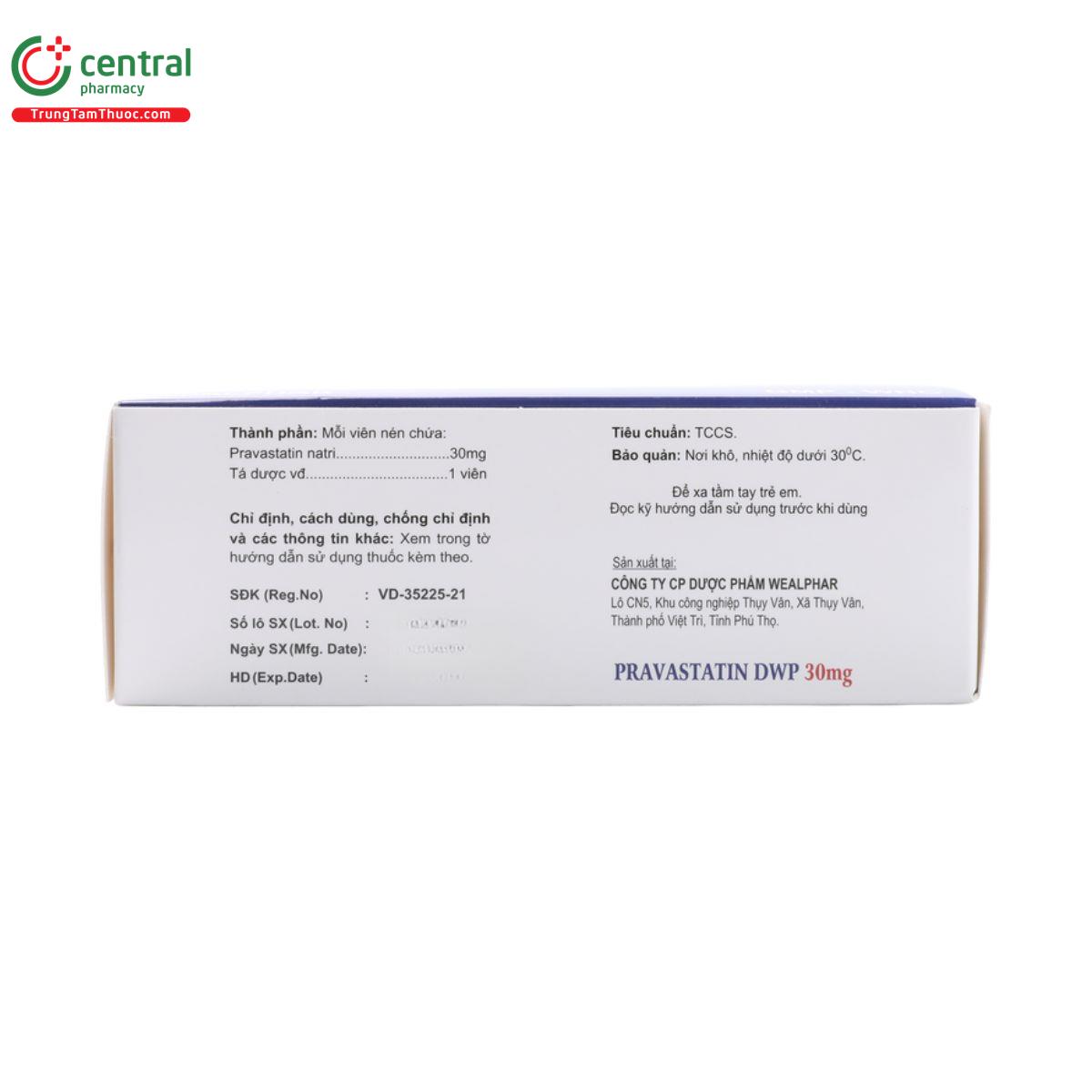pravastatin dwp 30mg 6 R7524