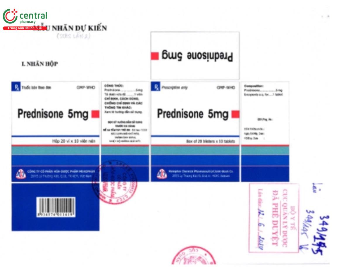 prednisone 5mg mekophar 3 S7122