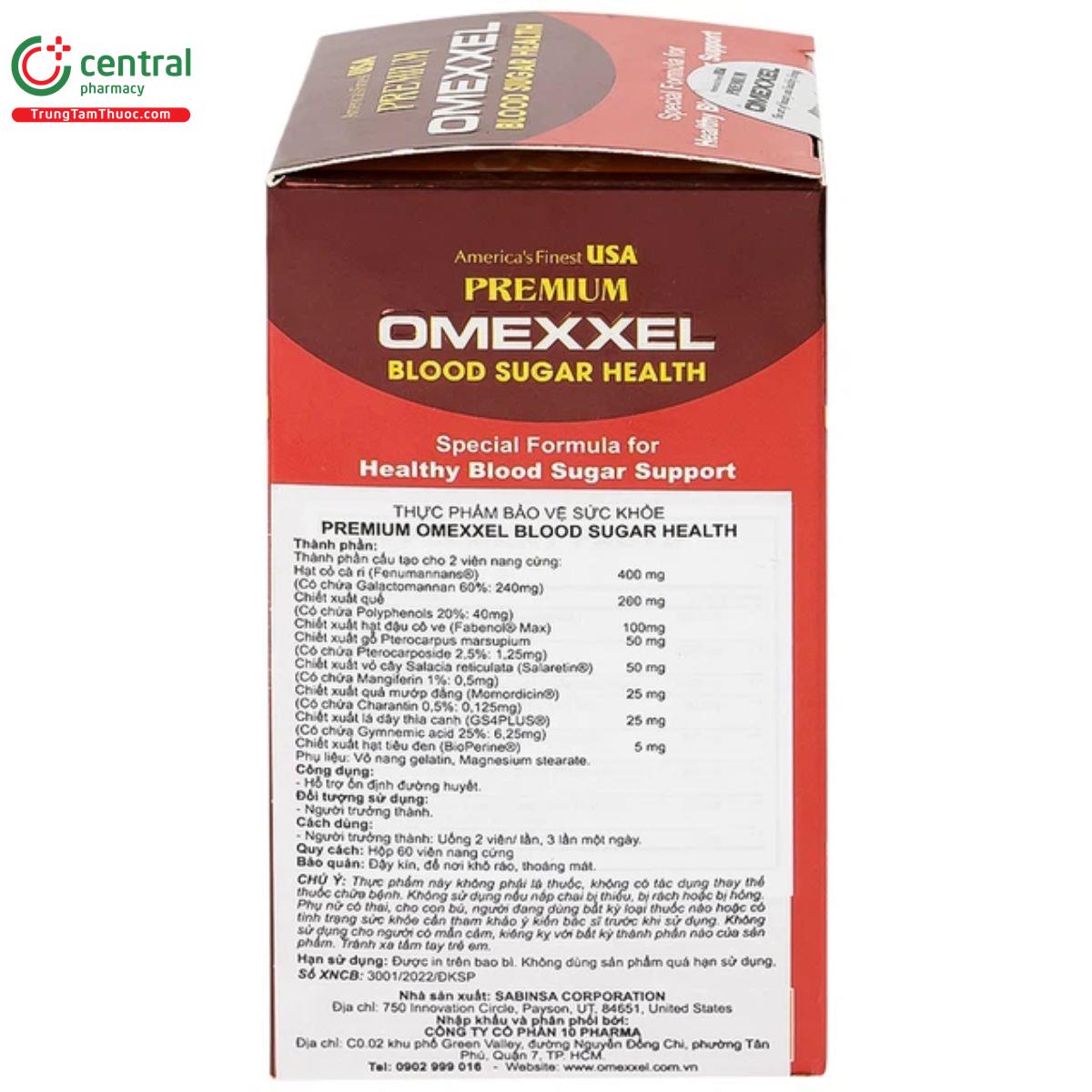 premium omexxel blood sugar health 144 A0328