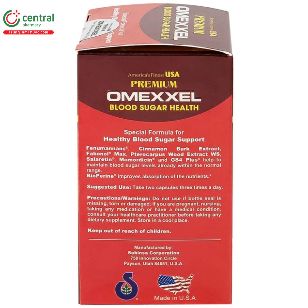 premium omexxel blood sugar health 155 B0405