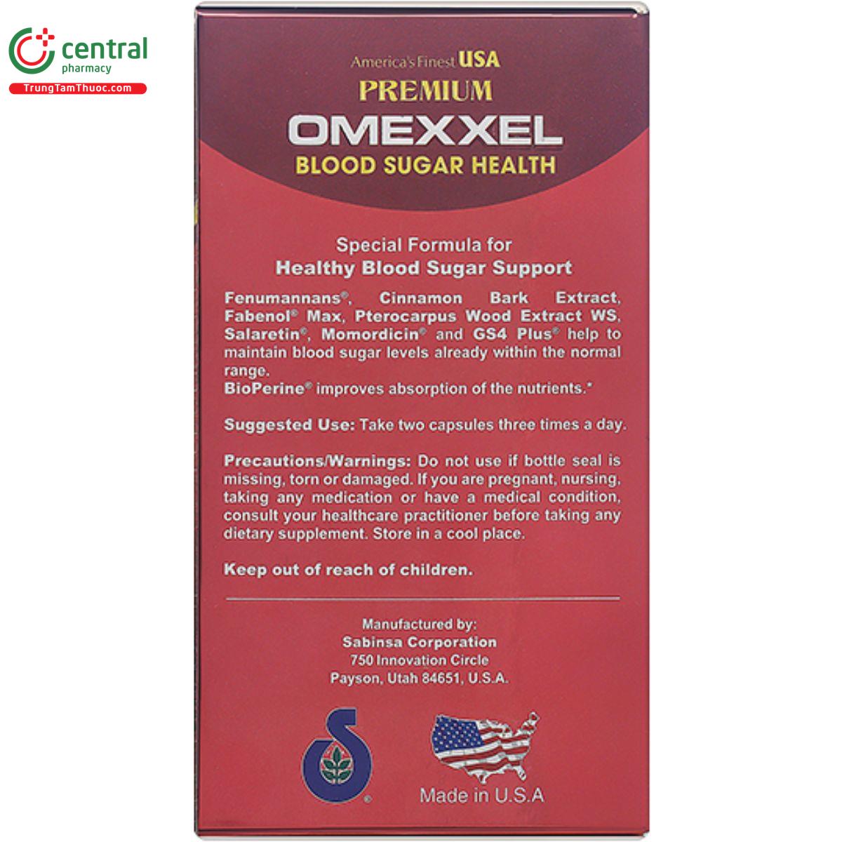 premium omexxel blood sugar health 5 F2377