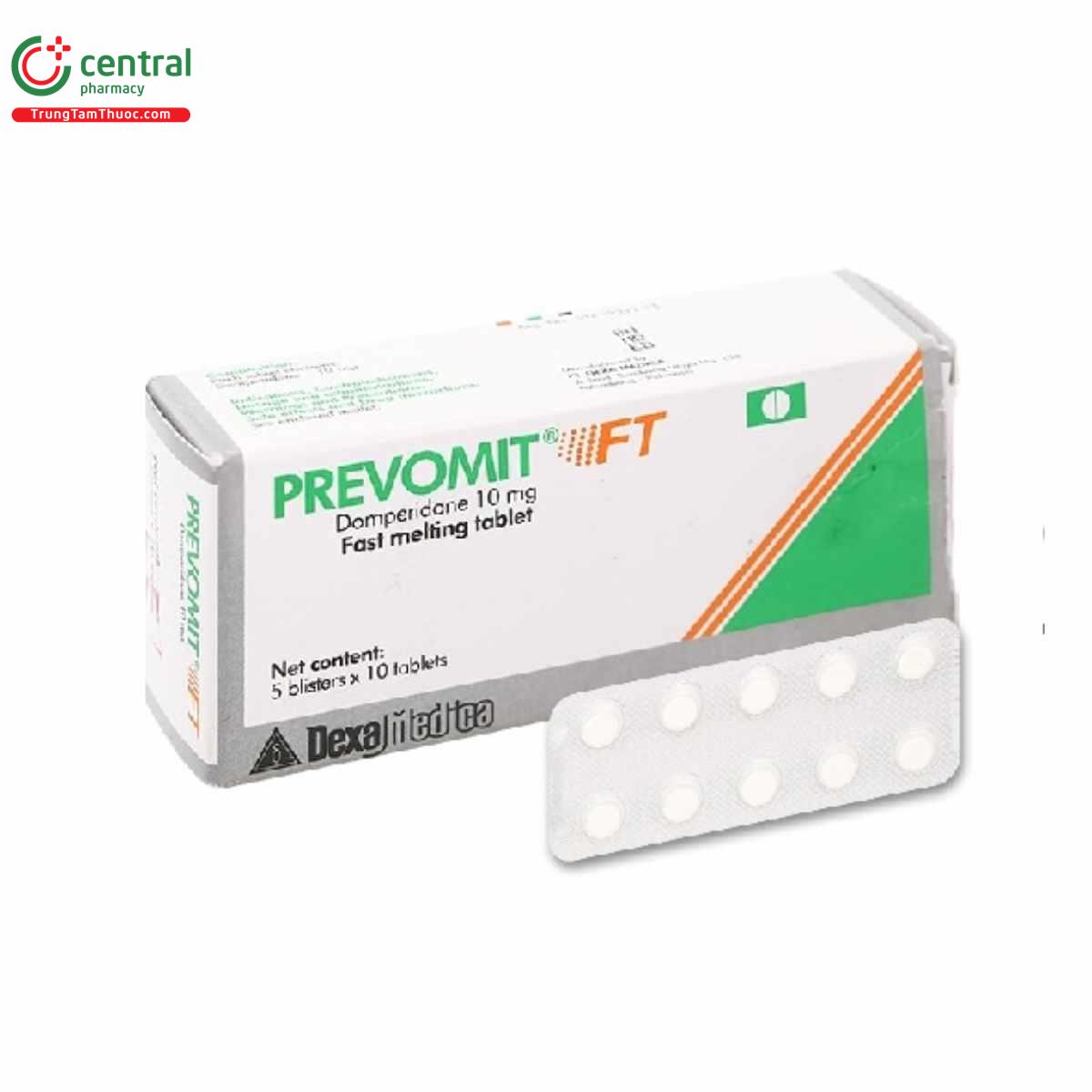 Thuốc Prevomit FT 10mg hộp hộp 50 viên điều trị nôn và buồn nôn
