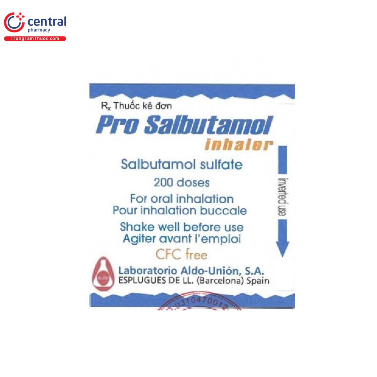 pro salbutamol inhaler 8 V8504