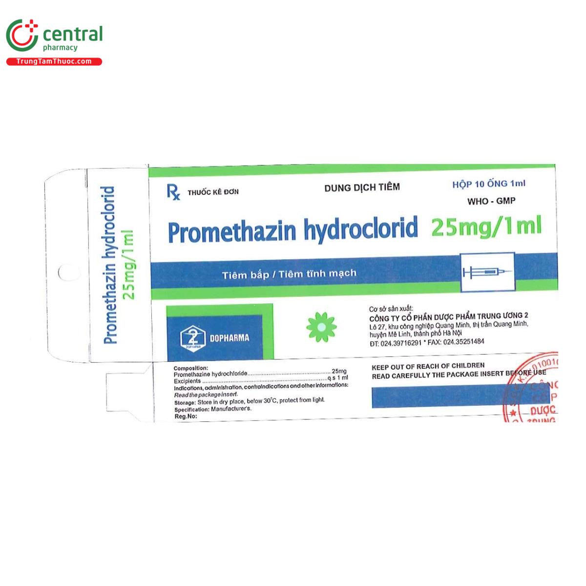 promethazin hydroclorid 5 U8184 promethazin hydroclorid 5 U8184