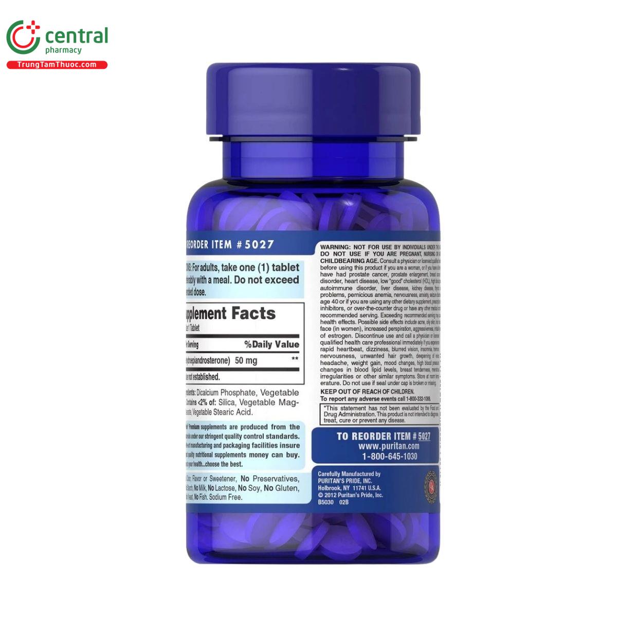 puritan s pride dhea 50mg 3 O5804