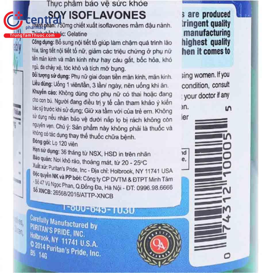 puritans pride non gmo soy isoflavones 5 L4475